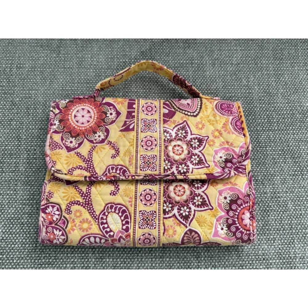 Vera Bradley Jewelry Trifold Hanging Travel Toiletry Organizer Book Bali Gold